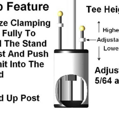 Stand up tee height Stand up tee height